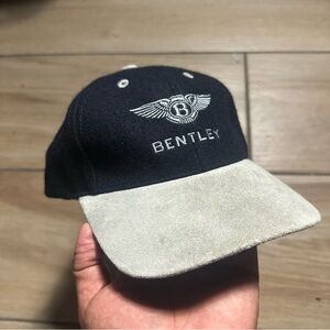 RARE Bentley Melton Wool Suede Hat Adjustable Vtg Baseball Cap 90s Strapback OS
